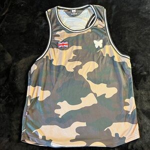 Size large camo mesh muscle tank top. Brand is Good For Nothing.